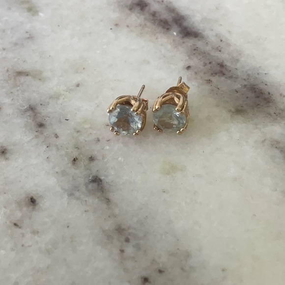 Jewelry - Aquamarine and 14k stud earrings